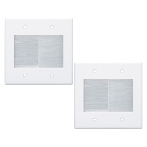 Gang brush wall plate pack - 2,