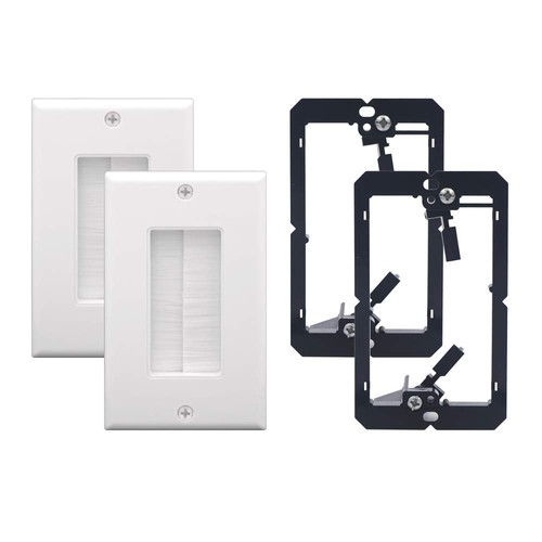 Brush wall plate cable - plate, pass